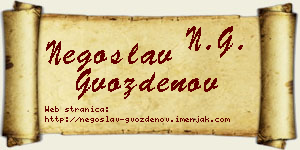 Negoslav Gvozdenov vizit kartica